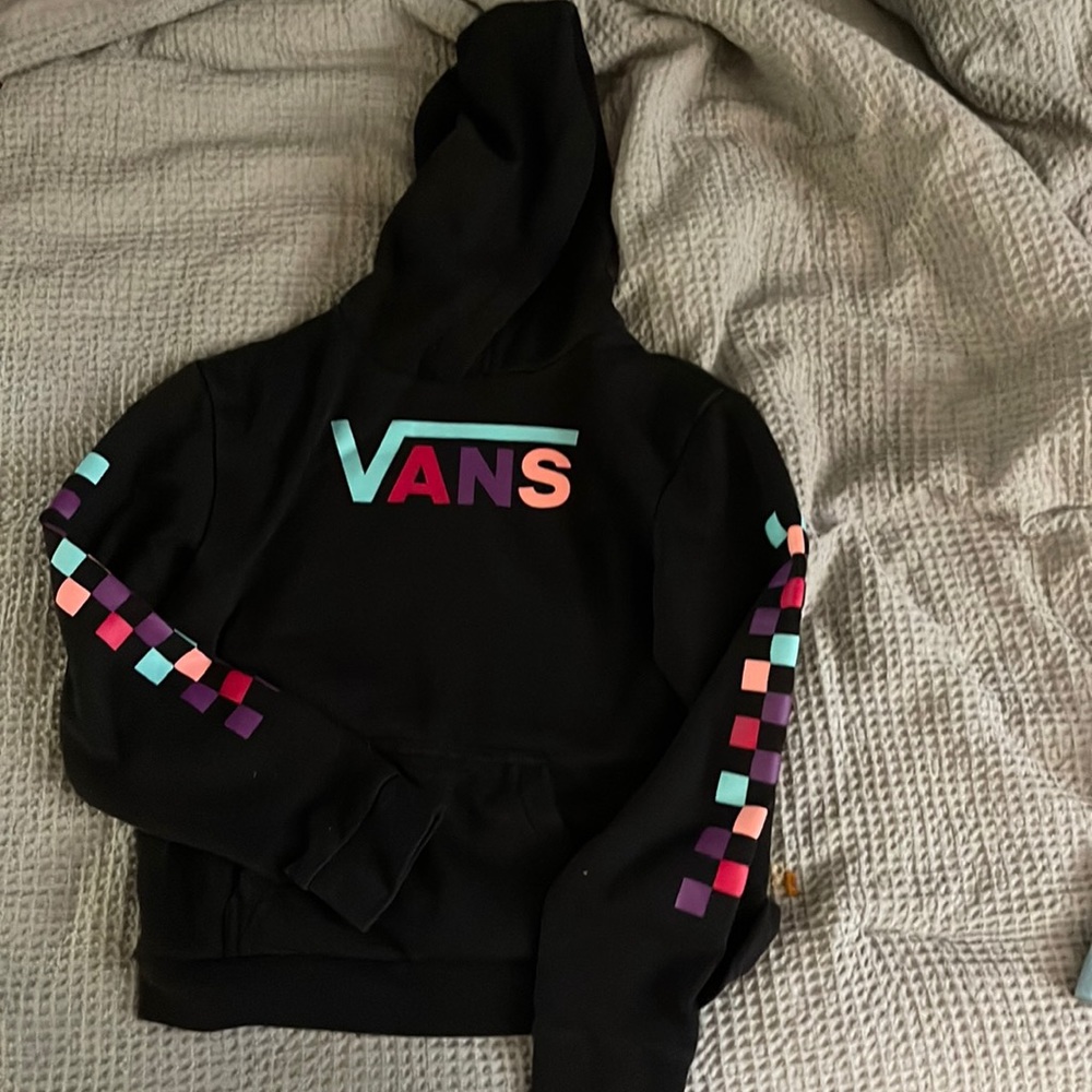 Vans girls medium hooded pull over sweatshirt size medium